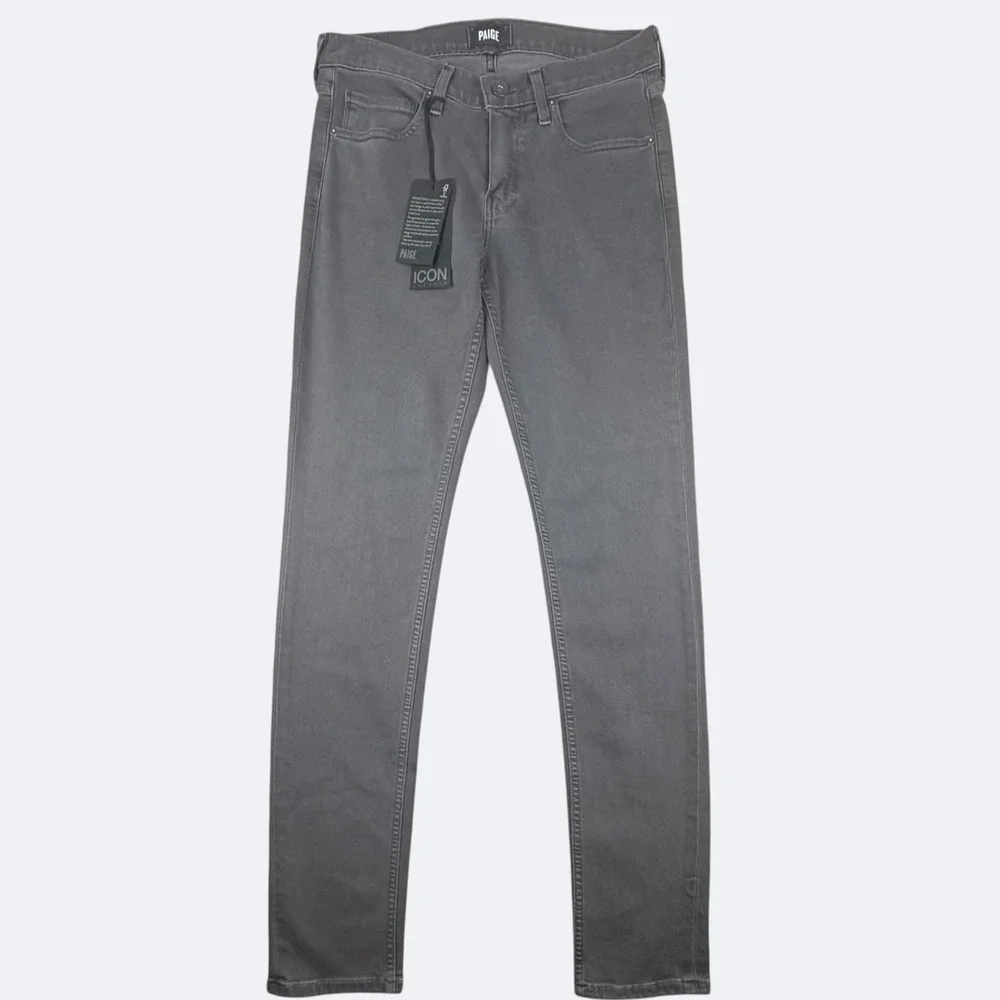 Paige Croft Jeans Mens 30x32 Gray Skinny Transcend Stretch Denim Icon USA Flaw